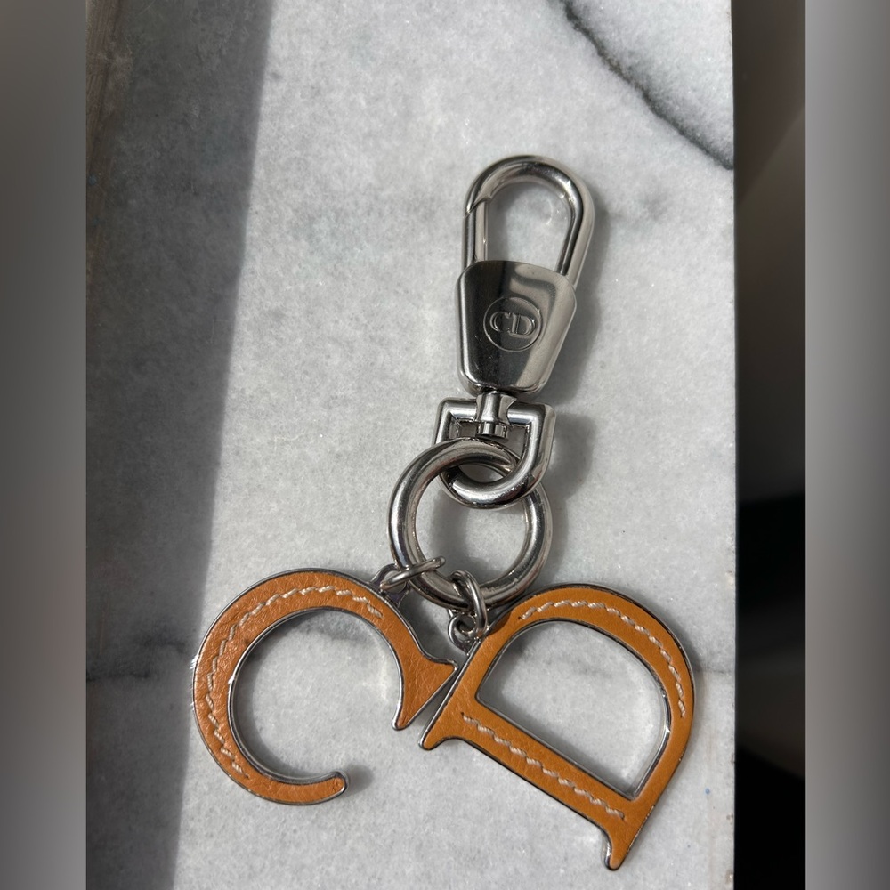 Dior Brown Leather Key Holder